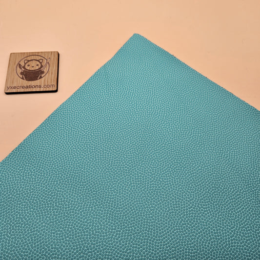 Teal Basketball Texture Leatherette - Engraves Black