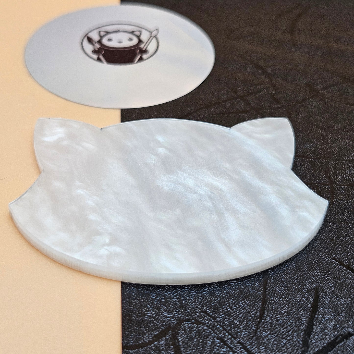 White pearl acrylic swatch