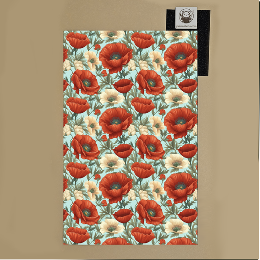 Next Level Sheet - UV Printed Plywood and Acrylic Sheets - White and Red Poppies - Preview