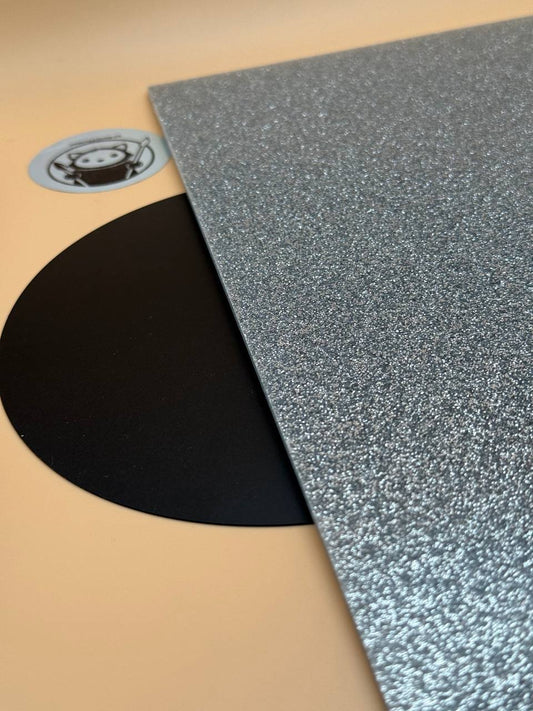 Sparkly silver glitter acrylic sheet for crafts