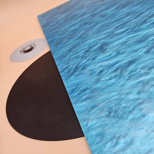 Blue Pearl Acrylic Sheet with wave pattern