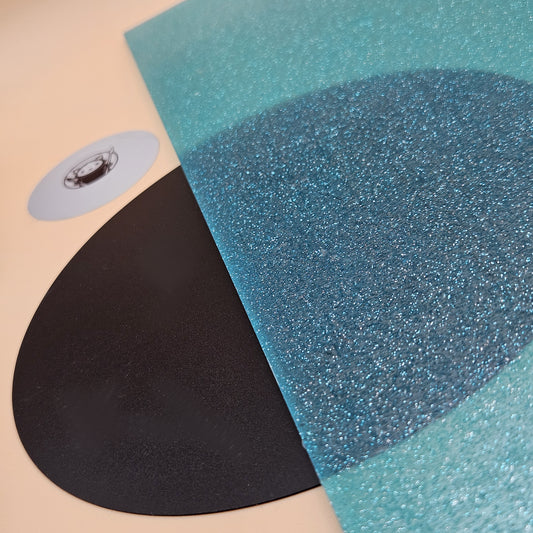 Blue Glitter Translucent Acylic Sheet sparkle