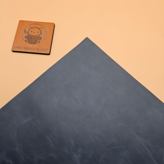 Dark Blue - Engraves Black - Glossy Leatherette Sheet – PU Material (view 2)