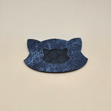 Dark Gray / Engraves Black - Denim Texture - Leatherette Sheet - PU Material