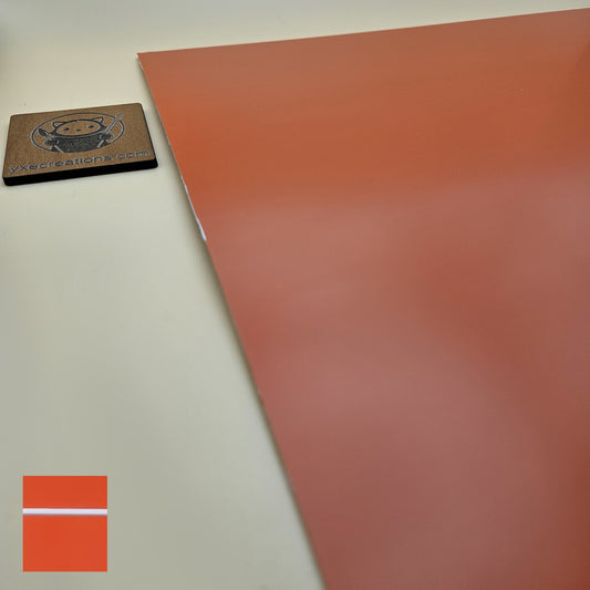 Two-Tone Engravable Acrylic - Orange - Engraves White (view 2)