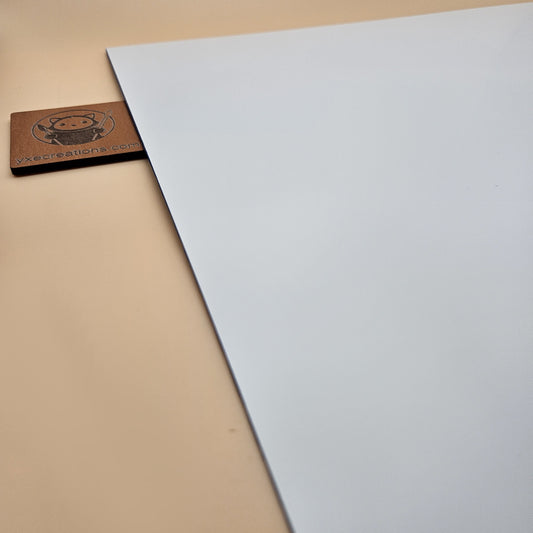Two-Tone Engravable Acrylic - White - Engraves Blue (view 2)