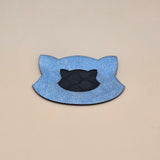 Light Blue / Engraves Black - Denim Texture - Leatherette Sheet - PU Material
