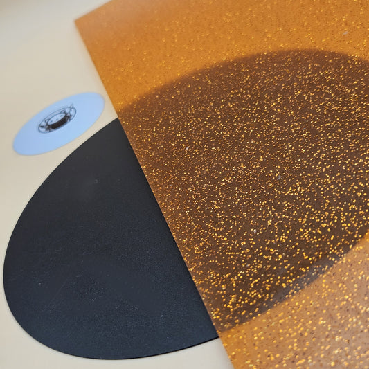 Orange Glitter Translucent Acylic Sheet
