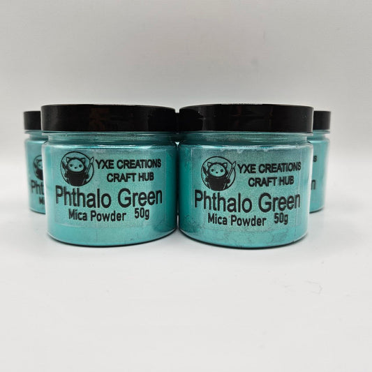 Phtalo Green Mica Powder - 50 g jar