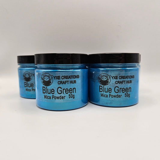 Blue Green Mica Powder - 50 g jar