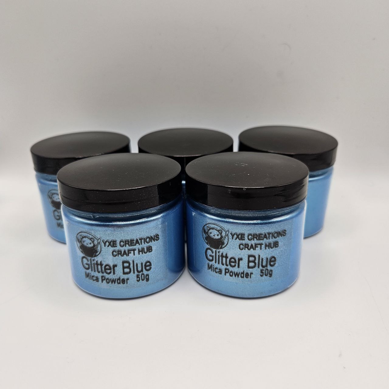 Glitter Blue Mica Powder - 50 g jars
