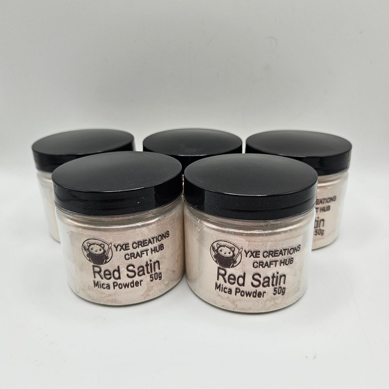 Red Satin Mica Powder - 50 g jars
