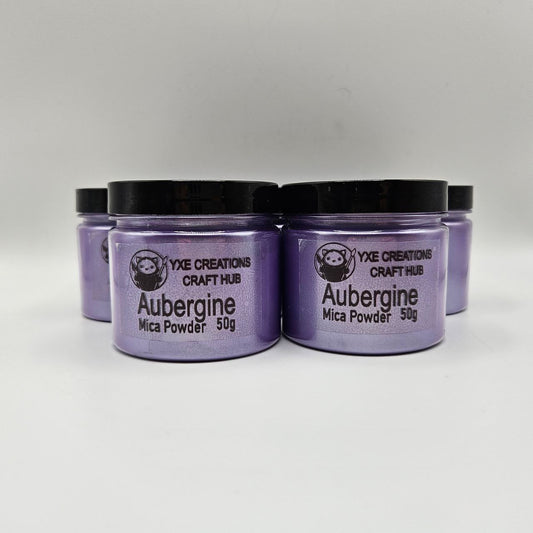 Aubergine Mica Powder - 50 g jars