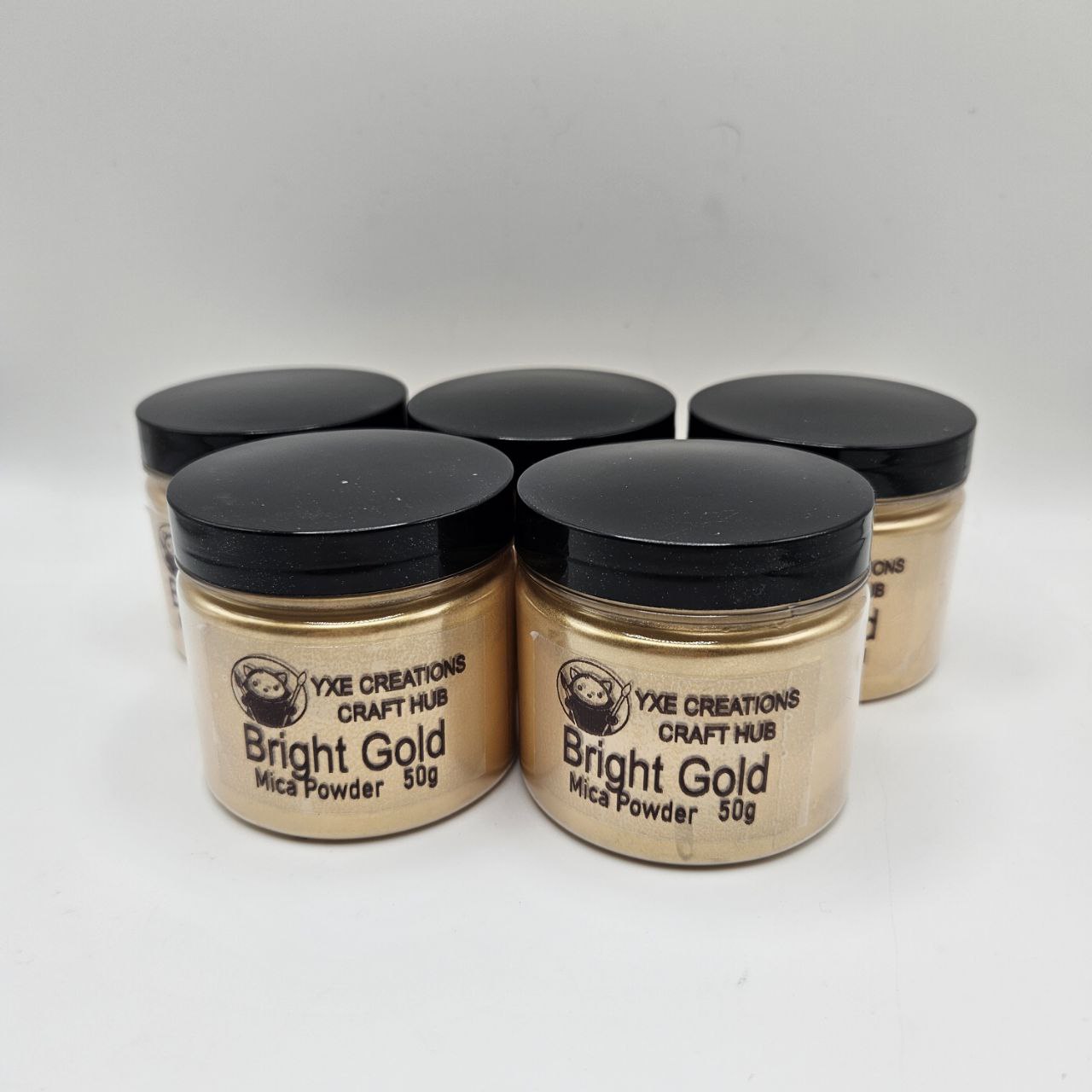 Bright Gold Mica Powder - 50 g jars