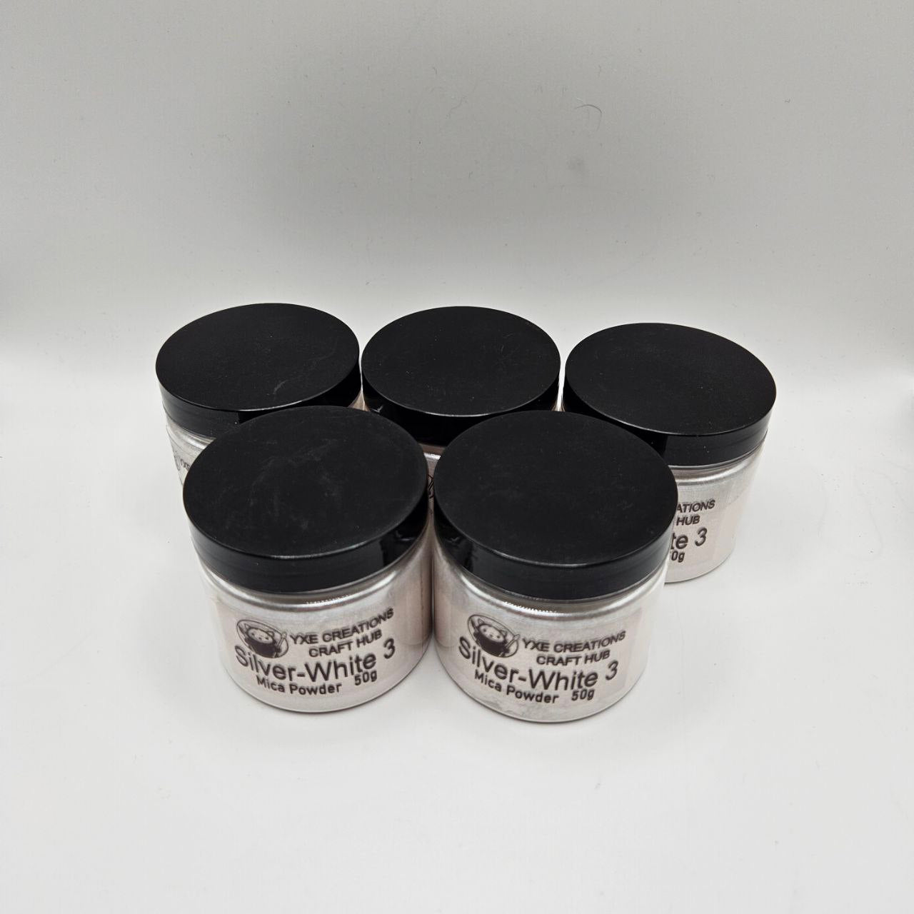 Silver White 3 Mica Powder - 50 g jar