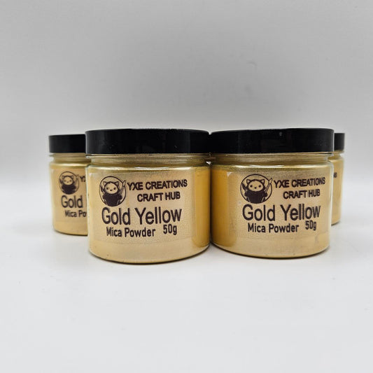 Gold Yellow Mica Powder - 50 g jars