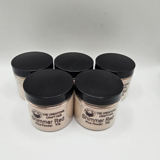 Shimmer Red Mica Powder - 50 g jar
