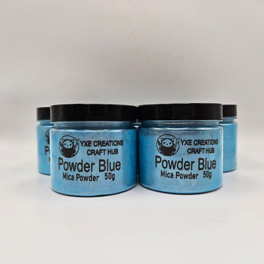 Powder Blue Mica Powder - 50 g jar