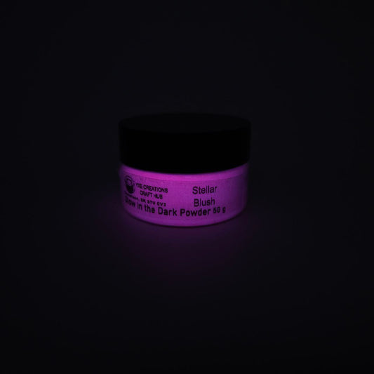 Glow in the Dark Powder - Stellar Blush - Glowing
