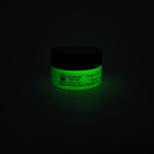 Glow in the Dark Powder - Supernova Yellow - Glowing