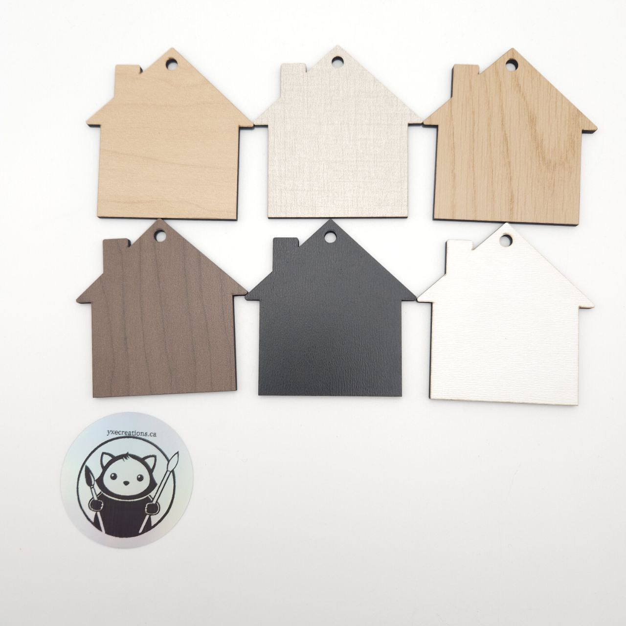 Plywood Craft Blank - House Shape - 6 Colours