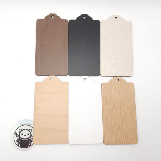 Plywood Craft Blank - Luggauage Tag - 6 Colours