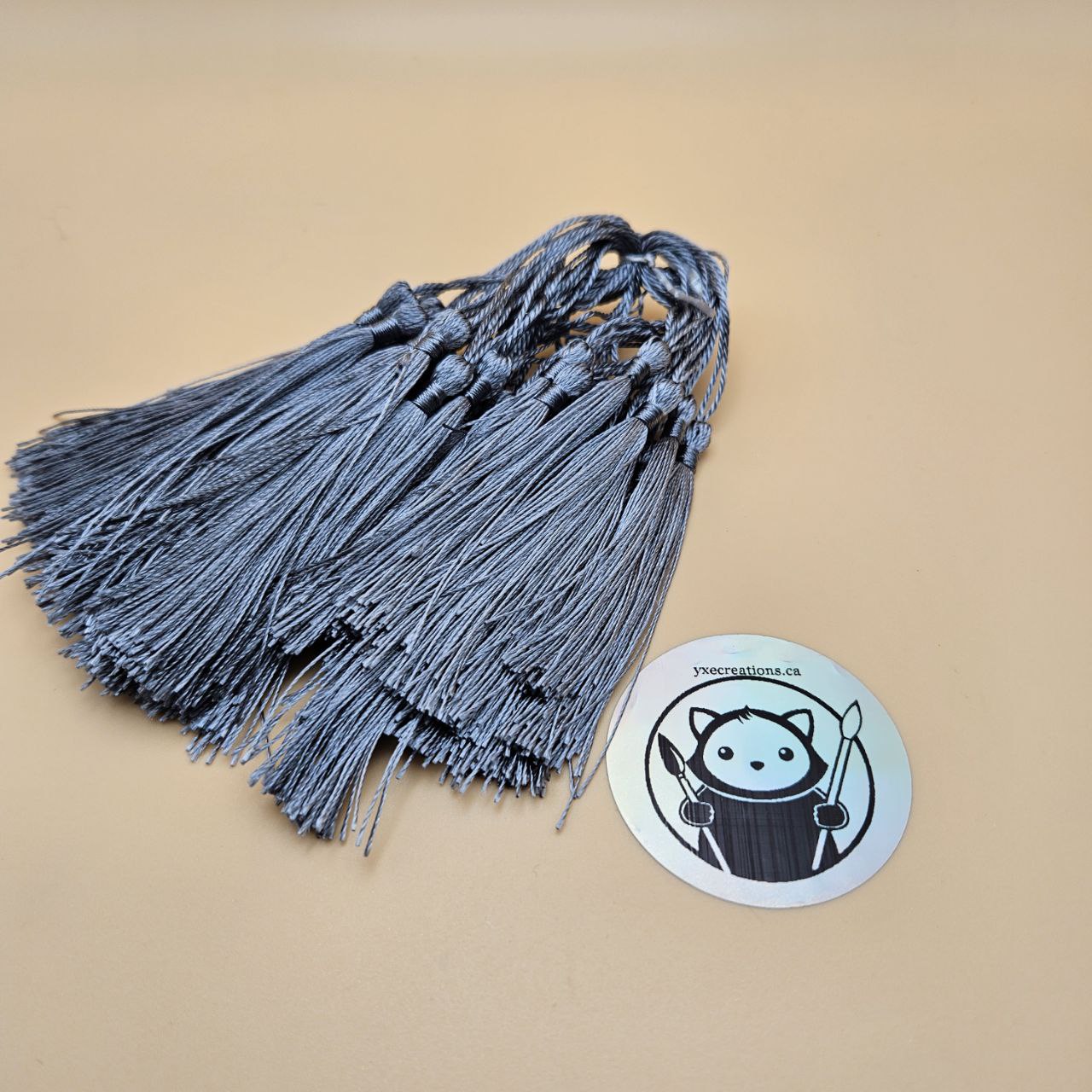 Gray Silver Bookmark Tassel - 50 pack