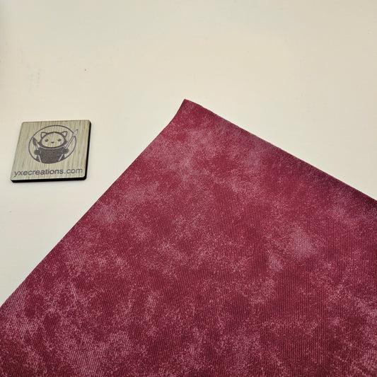Red / Engraves Black - Denim Texture - Leatherette Sheet - PU Material (view 2)