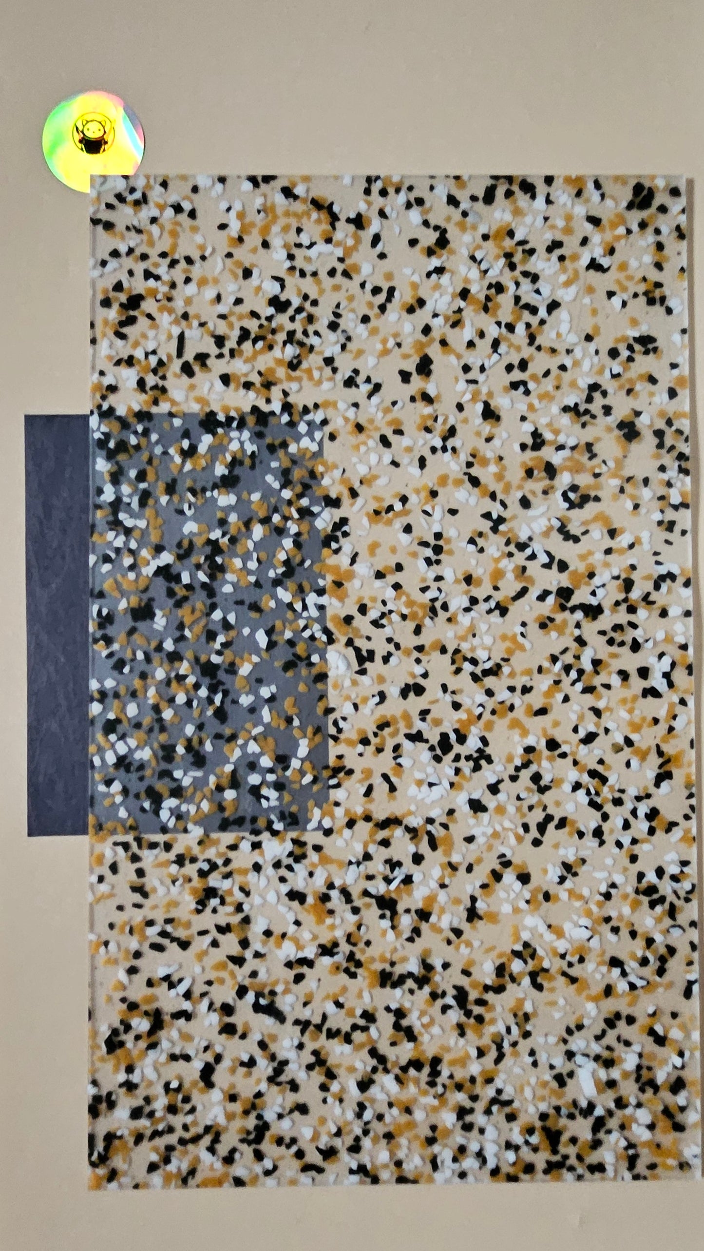 Designer Acrylic Sheet - Black, White and Orange Dots