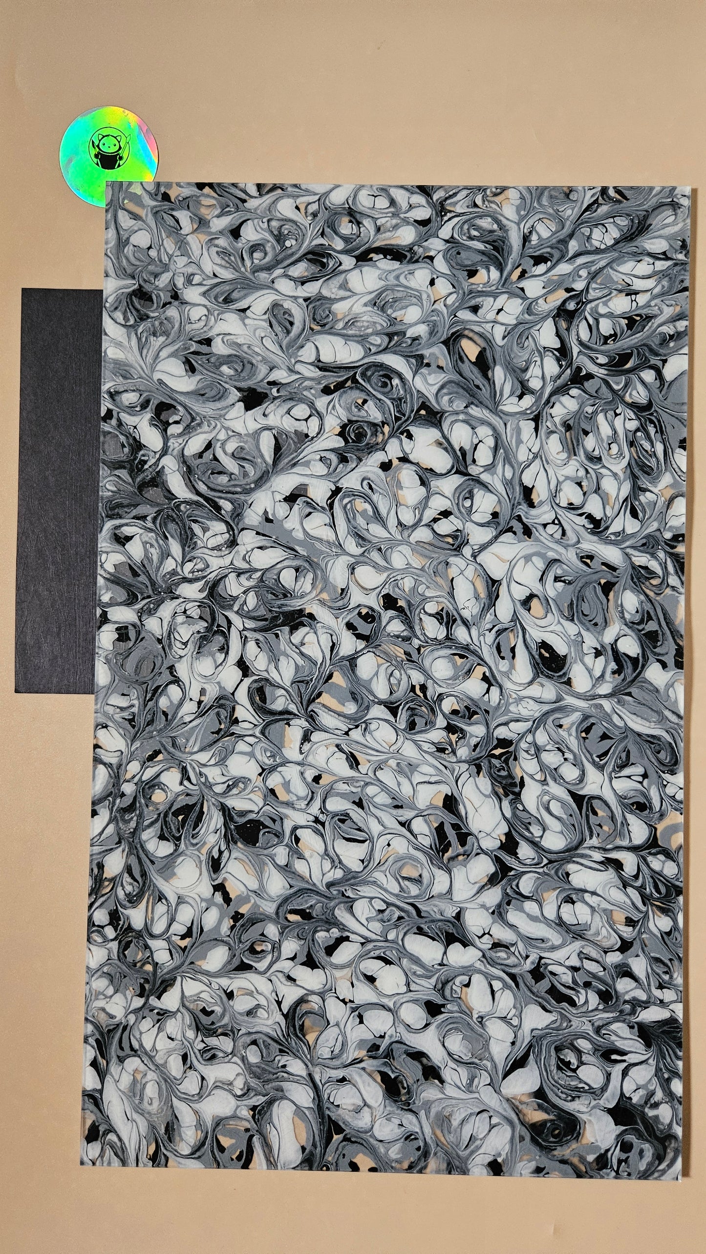 Designer Acrylic - Black and White Tides