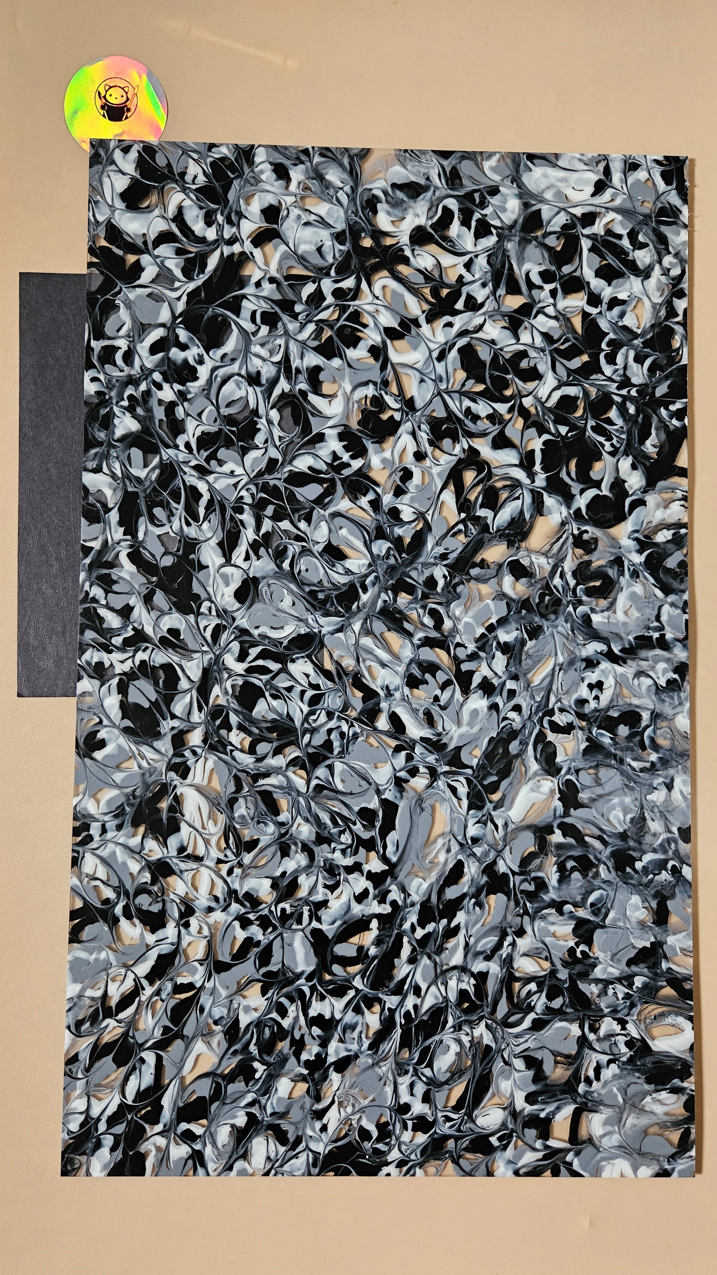 Designer Acrylic - Black and White Tides