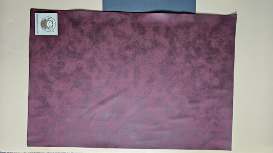 Rose Red / Engraves Black - Matte Vintage - Leatherette Sheet - PU Material (view 2)