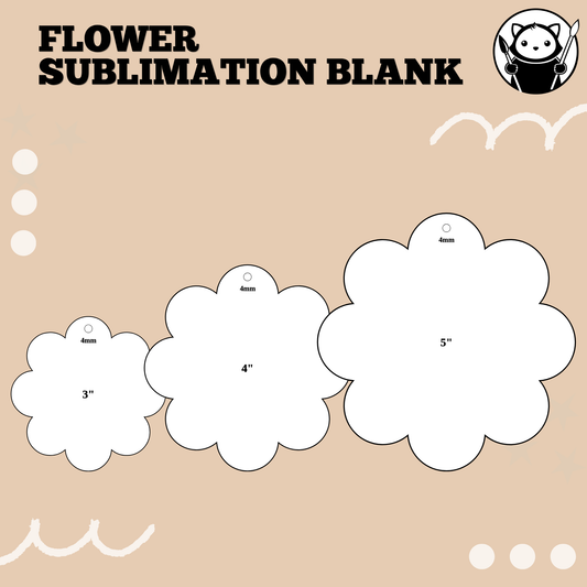 Sublimation Acrylic Blank - Flower (view 2)