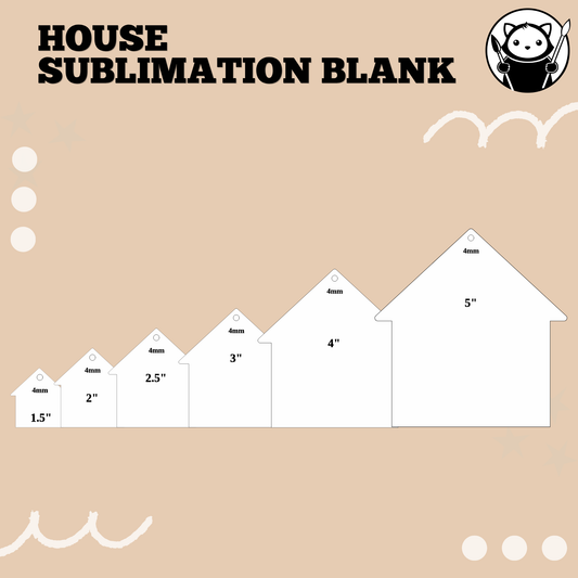 Sublimation Acrylic Blank - House (view 2)