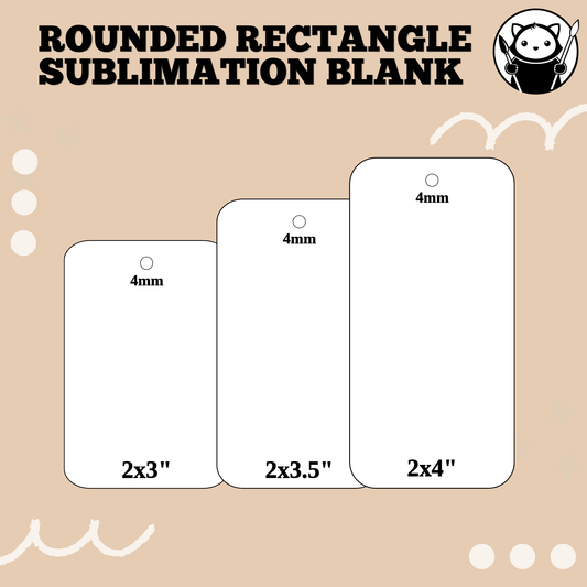Sublimation Acrylic Blank - Rounded Rectangle (view 2)