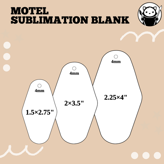 Sublimation Acrylic Blank - Motel Keychain (view 2)