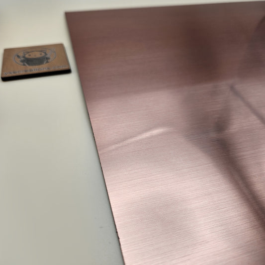 Two-Tone Engravable Acrylic - Bright Brushed Copper - Engraves White (view 2)