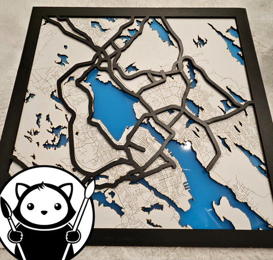 Creating a Glowing 3D City Map of Halifax