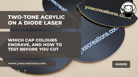 Engraving two-tone acrylic on a diode laser