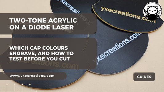Engraving two-tone acrylic on a diode laser