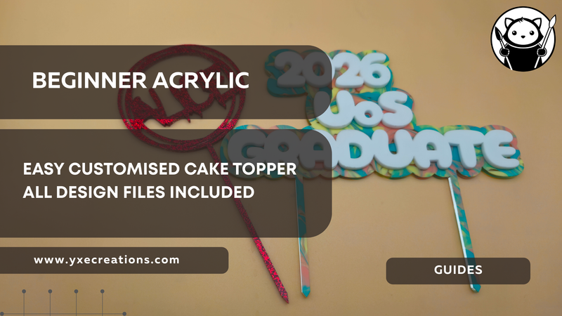 Beginner Acrylic: Acrylic Cake Topper: Step by Step Guide & Free SVG Designs