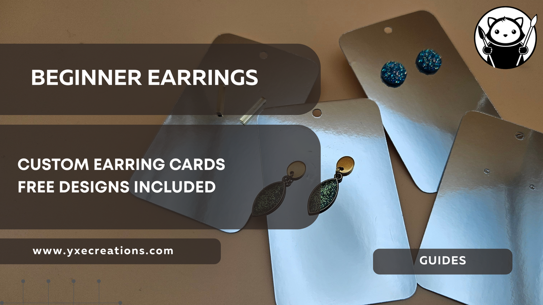 Beginner Earrings: Custom Earring Cards + Free Designs