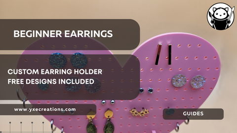 Beginner Acrylic: Earring Holder Stand + All Designs Included