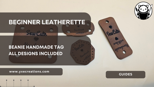 Beginner Leatherette: Foldable Beanie Tag + Free Designs