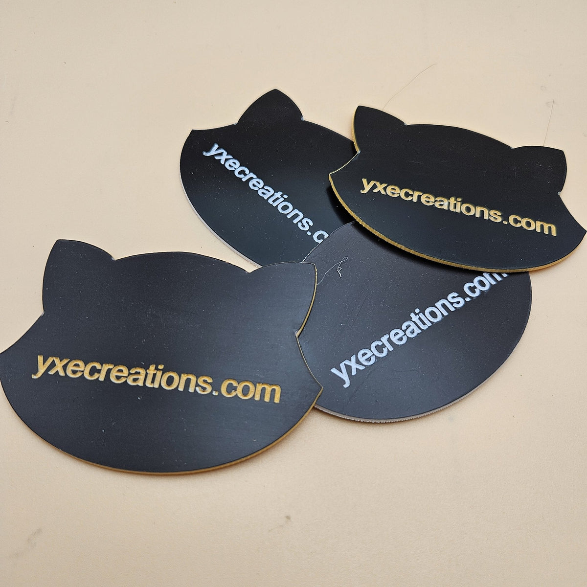 Black two-tone engravable acrylic samples