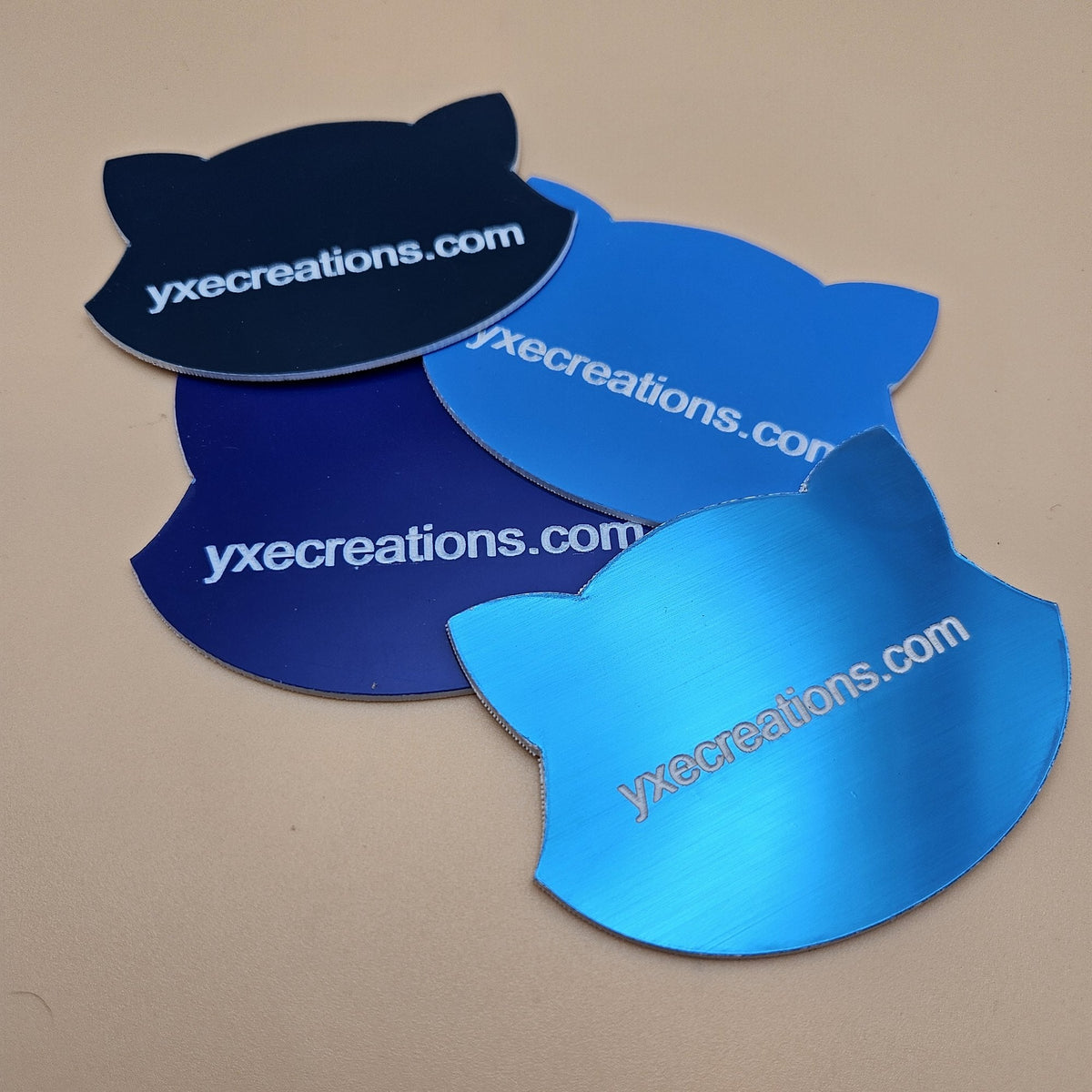 Blue two-tone engravable acrylic samples