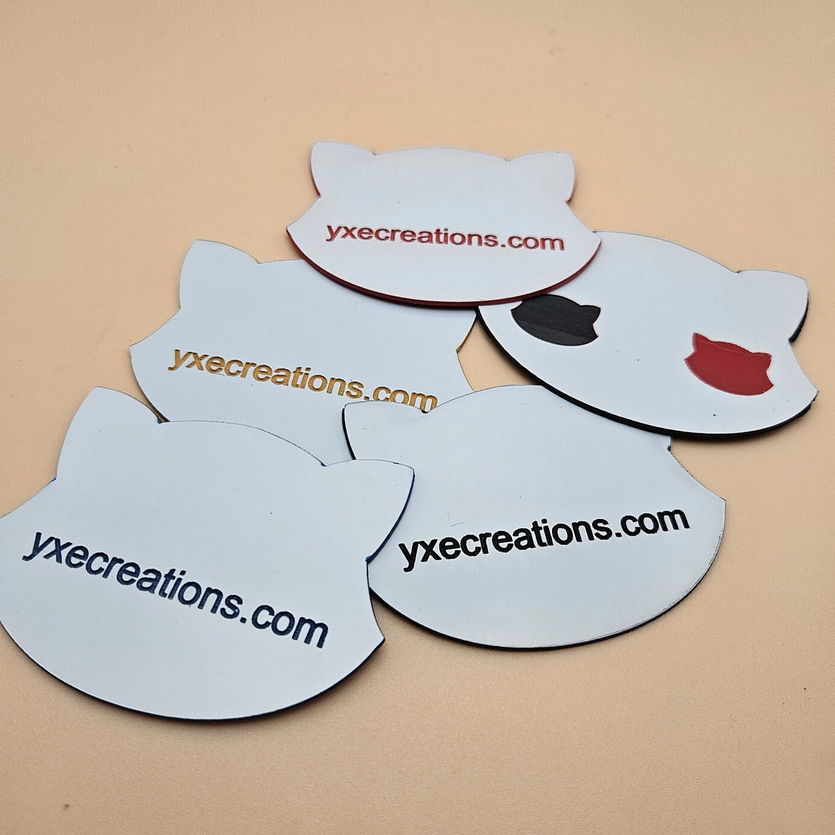White two-tone engravable acrylic samples