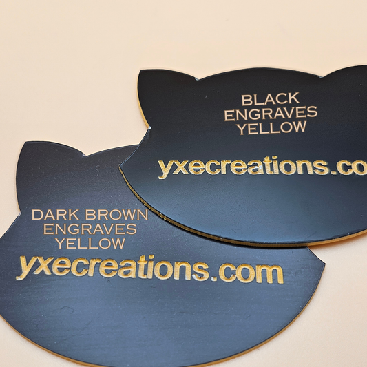 Two-Tone Engravable Acrylic - Dark Brown - Engraves Yellow