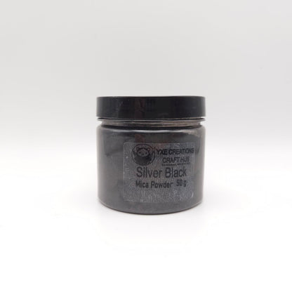 Mica Powder - Silver Black - 50 g jar