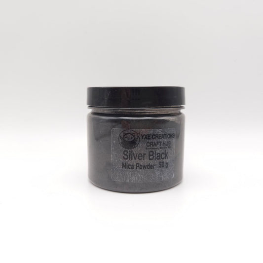 Mica Powder - Silver Black - 50 g jar